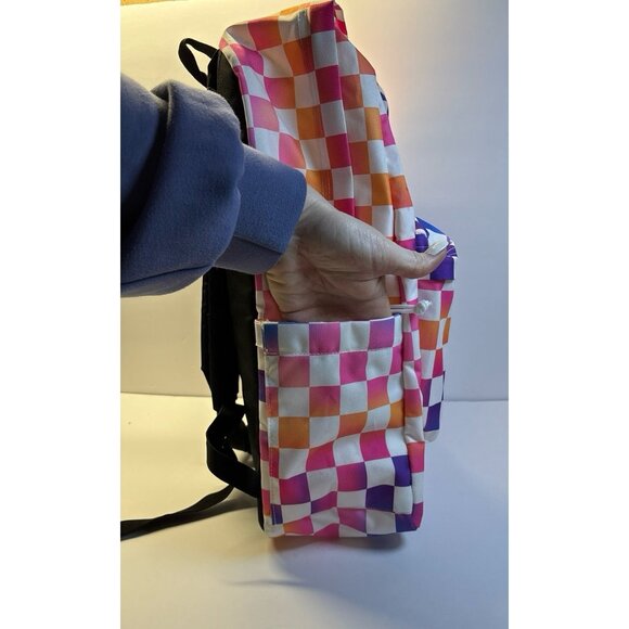 JanSport‎ Rainbow Checkered Backpack / Bookbag (16 inch) - Picture 6 of 7